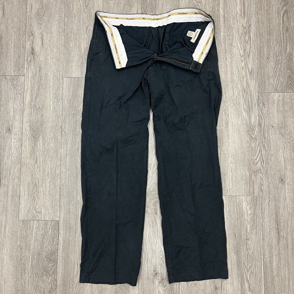 Tommy Bahama Pants Men’s 34x34 Cotton Tencel Black /grey Dress Pants